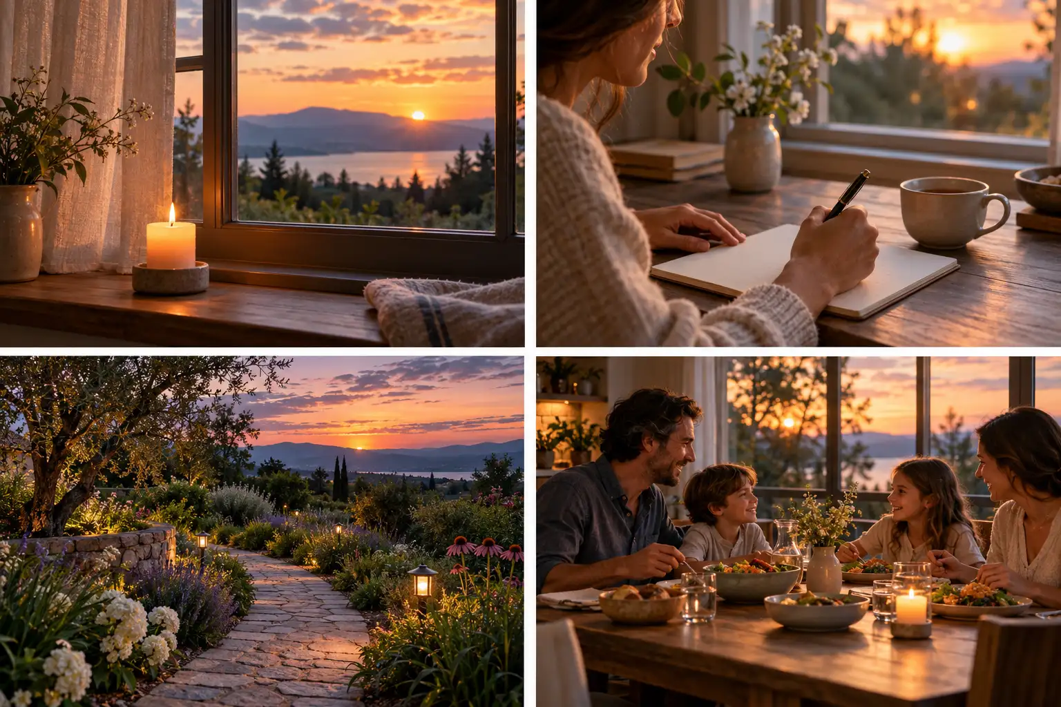 Peaceful evening scene for good evening blessings quotes