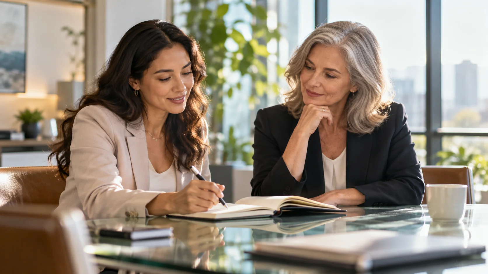 Professional mentoring and collaborative leadership scene