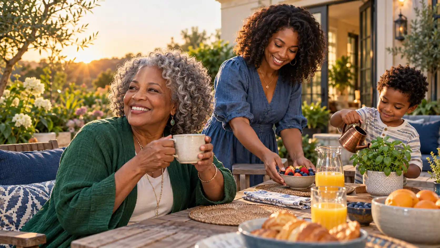 Peaceful sunrise for Tuesday African American good morning images